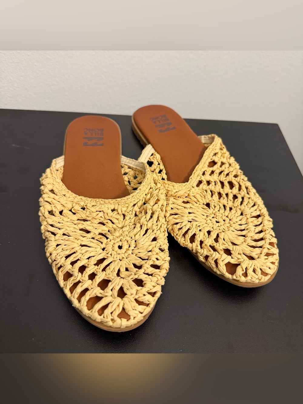 Billabong La Palma Beach Mule Woven Raffia Mule Slides Women’s Size 8 - Picture 5 of 9